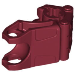 Bionicle Fist with Axle Hole - 3 Fingers - Dark Red