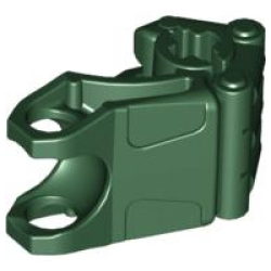 Bionicle Fist with Axle Hole - 3 Fingers - Dark Green