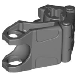 Bionicle Fist with Axle Hole - 3 Fingers - Dark Bluish Gray