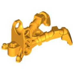 Bionicle Foot Claw with Ball Socket - Bright Light Orange