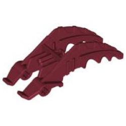Bionicle Foot Mistika Clawed with Axle - Dark Red