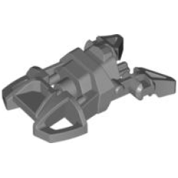 Bionicle Foot Small with Axle Connector - Flat Silver