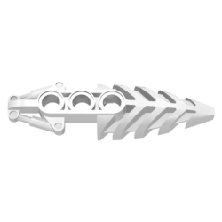 Bionicle Foot Visorak with 3 Pin Holes - White