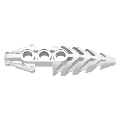 Деталь LEGO 50858 Bionicle Foot Visorak with 3 Pin Holes - White