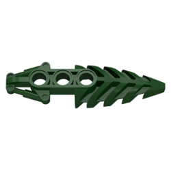 Bionicle Foot Visorak with 3 Pin Holes - Dark Green