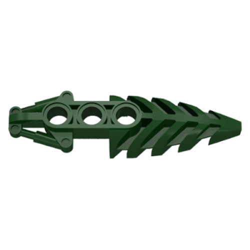 Деталь LEGO 50858 Bionicle Foot Visorak with 3 Pin Holes - Dark Green