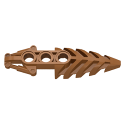 Bionicle Foot Visorak with 3 Pin Holes - Light Brown