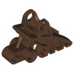 Bionicle Foot with Ball Joint Socket 2 x 3 x 5 - Brown