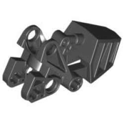 Bionicle Foot with Ball Joint Socket 3 x 6 x 2 1/3, Rounded Tops - Black