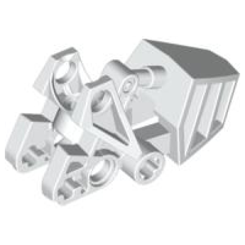 Деталь LEGO 62386 Bionicle Foot with Ball Joint Socket 3 x 6 x 2 1/3, Squared Tops - White