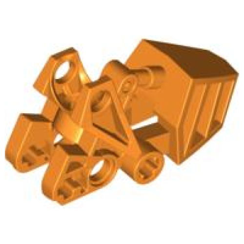 Деталь LEGO 62386 Bionicle Foot with Ball Joint Socket 3 x 6 x 2 1/3, Squared Tops - Orange