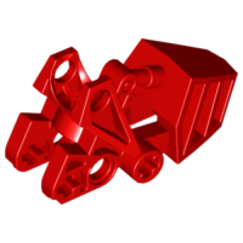 Деталь LEGO 62386 Bionicle Foot with Ball Joint Socket 3 x 6 x 2 1/3, Squared Tops - Red