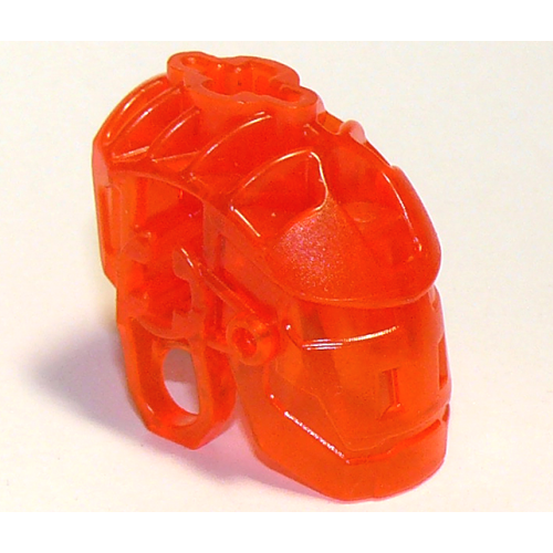 Деталь LEGO 64262 Bionicle Head Connector Block (Glatorian) - Trans-Neon Orange