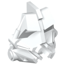 Bionicle Head Connector Block 3 x 4 x 1 2/3 - White