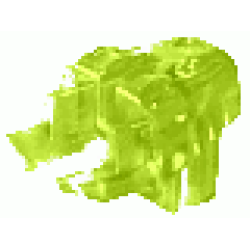 Bionicle Head Connector Block Eye / Brain Stalk - Trans-Neon Green