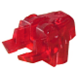 Bionicle Head Connector Block Eye / Brain Stalk - Trans-Red