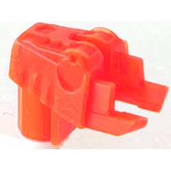 Bionicle Head Connector Block Eye / Brain Stalk - Trans-Neon Orange