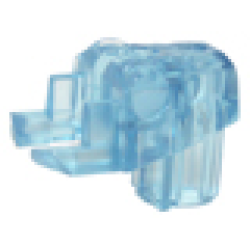 Bionicle Head Connector Block Eye / Brain Stalk - Trans-Medium Blue
