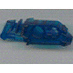 Bionicle Head Connector Block Eye/Brain Stalk (Toa Metru) - Trans-Dark Blue