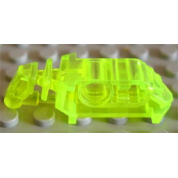 Bionicle Head Connector Block Eye/Brain Stalk (Toa Metru) - Trans-Neon Green