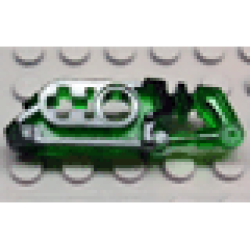 Bionicle Head Connector Block Eye/Brain Stalk (Toa Metru) - Trans-Green