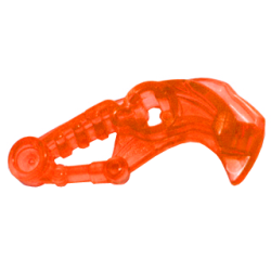 Bionicle Head Connector Block Eye/Brain Stalk (Toa Okoto) - Trans-Neon Orange