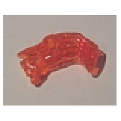 Bionicle Head Connector Block Eye/Brain Stalk - Small - Trans-Neon Orange