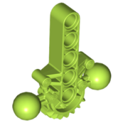 Bionicle Hips / Lower Torso with 2 Ball Joint and 7 Tooth Half Gear - Lime