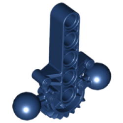 Bionicle Hips / Lower Torso with 2 Ball Joint and 7 Tooth Half Gear - Dark Blue