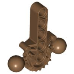 Bionicle Hips / Lower Torso with 2 Ball Joint and 7 Tooth Half Gear - Light Brown