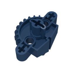Bionicle Matoran Torso, Gear 9 Tooth with 3 Axle Holes and 2 Pin Holes - Dark Blue