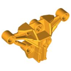 Bionicle Mistika Torso / Shoulders Section - Bright Light Orange