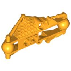 Bionicle Piraka Arm Section with 2 Ball Joint - Bright Light Orange