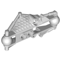 Bionicle Piraka Arm Section with 2 Ball Joint - Very Light Bluish Gray
