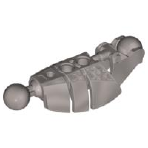 Деталь LEGO 53574 Bionicle Piraka Leg Lower Section with 2 Ball Joint - Pearl Light Gray