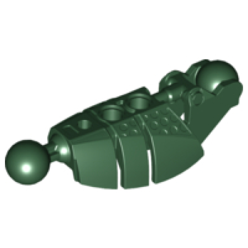 Деталь LEGO 53574 Bionicle Piraka Leg Lower Section with 2 Ball Joint - Dark Green