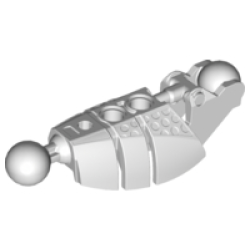 Bionicle Piraka Leg Lower Section with 2 Ball Joint - Very Light Bluish Gray