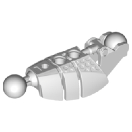 Деталь LEGO 53574 Bionicle Piraka Leg Lower Section with 2 Ball Joint - Very Light Bluish Gray