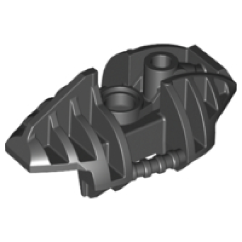 Деталь LEGO 53566 Bionicle Piraka Leg Upper Section Cover - Black
