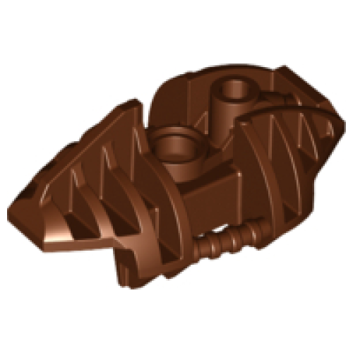 Деталь LEGO 53566 Bionicle Piraka Leg Upper Section Cover - Reddish Brown