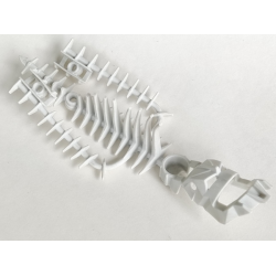 Bionicle Piraka Spine with Mask and Arm Covers (Thok) - Flexible Rubber - Very Light Bluish Gray