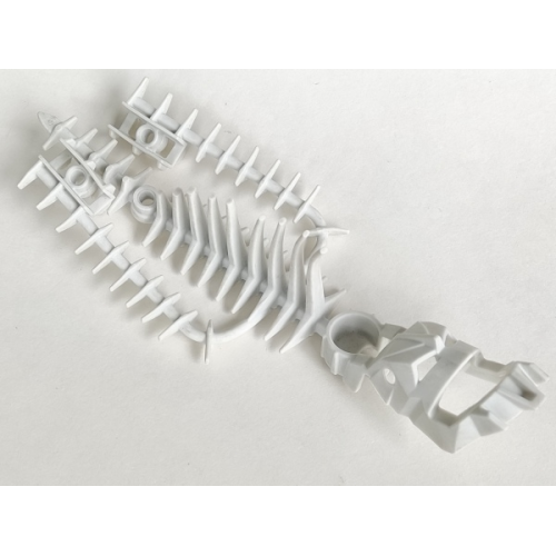 Деталь LEGO 53570 Bionicle Piraka Spine with Mask and Arm Covers (Thok) - Flexible Rubber - Very Light Bluish Gray