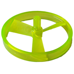 Bionicle Propeller 3 Blade with Flywheel Pin, Nestlé Toa Inika Spinner (Disk / Rotor) - Trans-Neon Green