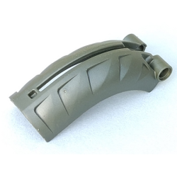 Bionicle Rahkshi Back Cover with Groove - Pearl Dark Gray