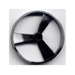 Bionicle Rhotuka Spinner (Propeller / Rotor) with Engraved Code on Side and Marbled Pearl Light Gray Pattern - Black