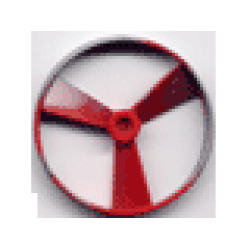 Bionicle Rhotuka Spinner (Propeller / Rotor) with Engraved Code on Side and Marbled Pearl Light Gray Pattern - Red