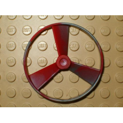 Bionicle Rhotuka Spinner (Propeller / Rotor) with Engraved Code on Side and Marbled Pearl Light Gray Pattern - Dark Red