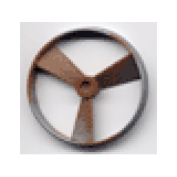 Bionicle Rhotuka Spinner (Propeller / Rotor) with Engraved Code on Side and Marbled Pearl Light Gray Pattern - Brown