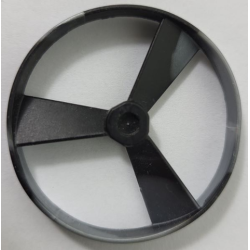 Bionicle Rhotuka Spinner (Propeller / Rotor) with Marbled Pearl Light Gray Pattern - Black