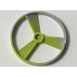 Bionicle Rhotuka Spinner (Propeller / Rotor) with Marbled Pearl Light Gray Pattern - Lime
